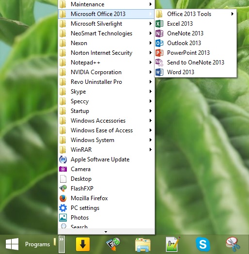 Cách tạo Start Menu Windows 8 bằng công cụ Toolbars